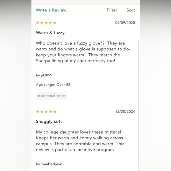 Anthropologie Cream Fuzzy Mittens - Picture 11 of 12